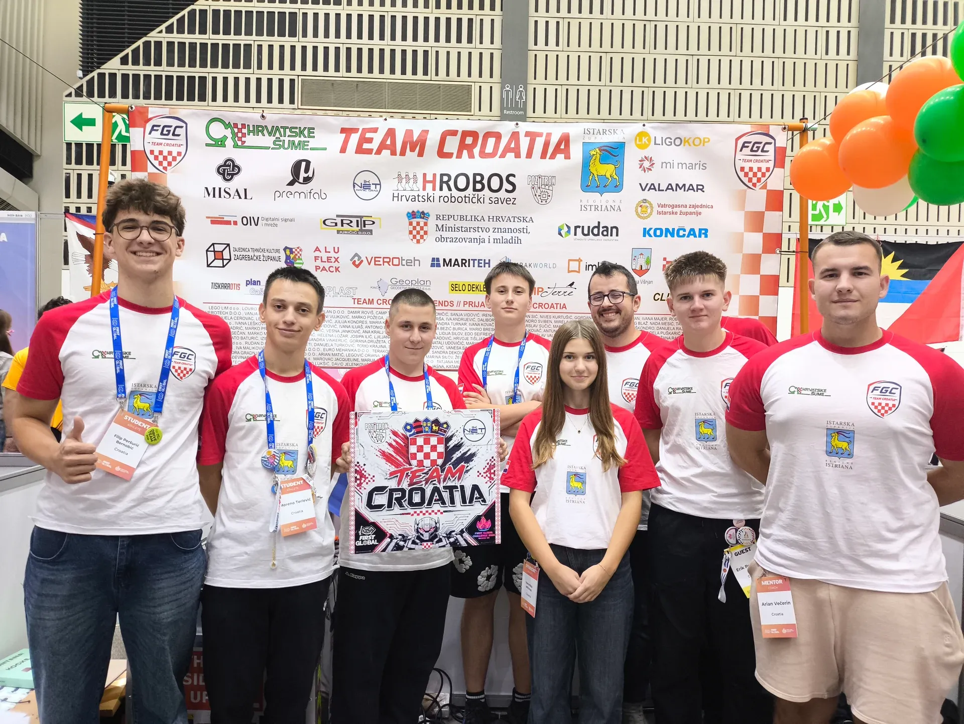 Team Croatia together in Incheon, South Korea.